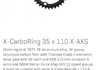 Carbon-ti 48/35 110mm axs Komponenter säljes