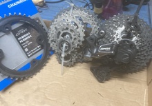 Bak växel DI2 GRX två kassetter en fram klinga ingår 11/42