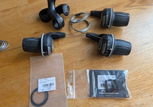 SRAM gripshifts 7 s, SQlab bar ends, crown race rakt gaffelrör, 