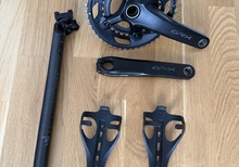 GRX FC-RX600 vevparti, Orbea OC2 kolfiber sadelstolpe, Trek flaskhållare