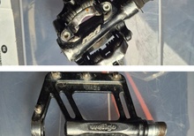 Wellgo flat pedaler + Red cycling spd pedaler