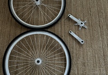 Hjul + vevparti till singlespeed/fixie