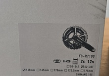 Vevparti Shimano 105, r7100, 52/34T, 160mm