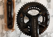 Dura Ace crank set, never used. Came with the bike but I have changed it to a power set. 52/36, leng