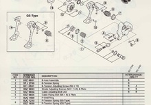 Shimano reservdelar bakväxel - 105, Ultegra, Dura-Ace 9-speed - B-tension fjäder
