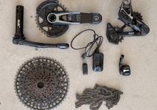 SRAM X0 T-Type AXS groupset komplett med 165 mm vevarmar