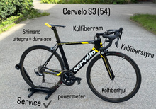Cervelo S3 landsväg | Strlk 54 | Ultegra | Kolfiberhjul | Powermeter