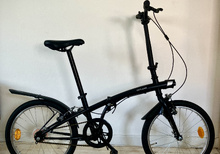 Hopfällbar cykel.
